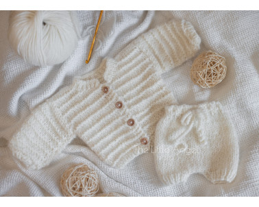 Komplet w stylu oversize - sweter i spodenki